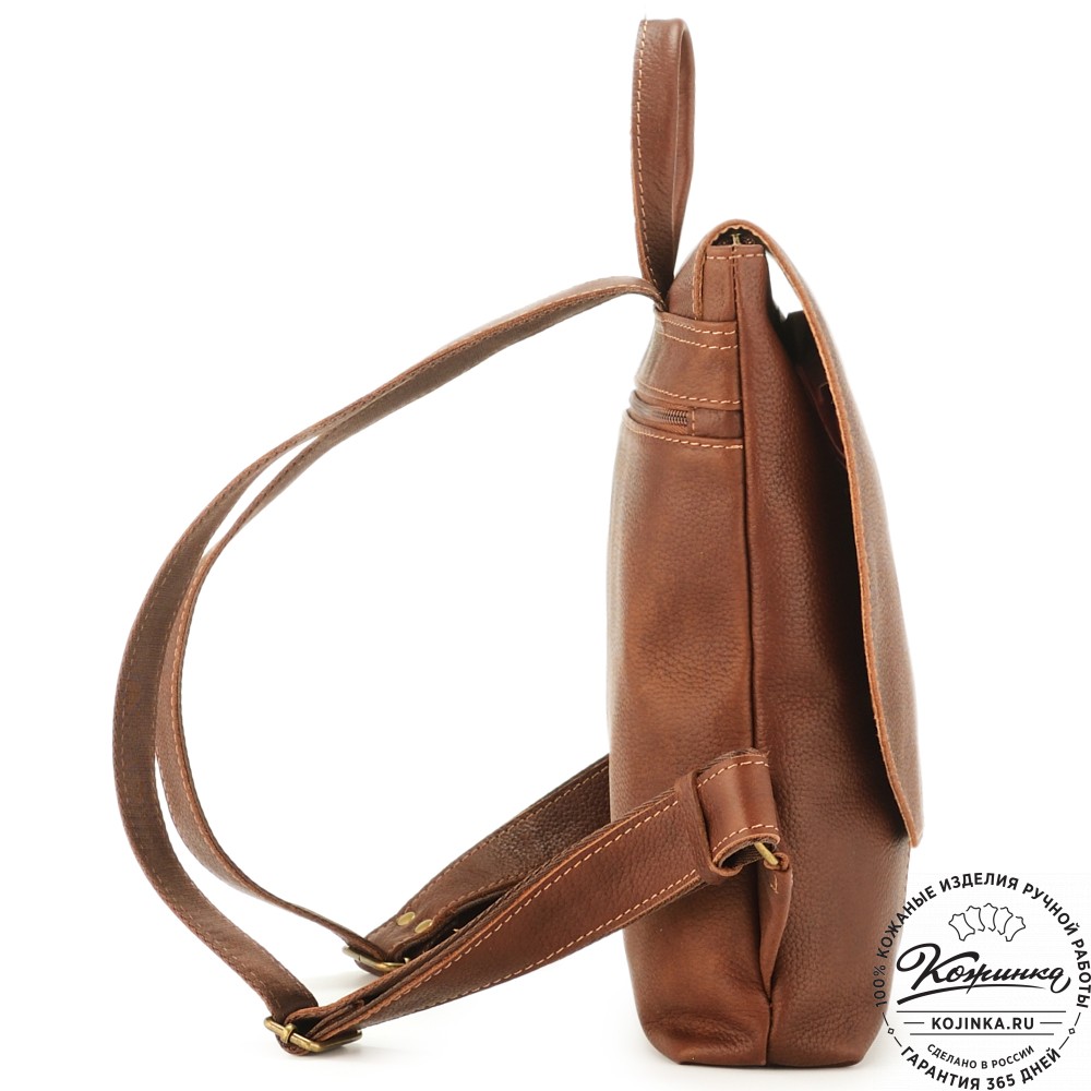 Кожаный рюкзак "Голландия New" (коричневый крейзи фактура)